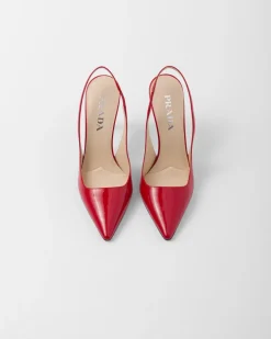 Mujer Prada ZAPATOS DE SALÓN Y BAILARINAS^Zapatos De Salón Destalonados De Charol