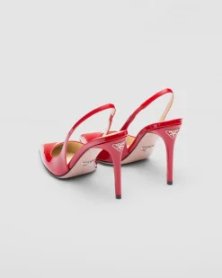 Mujer Prada ZAPATOS DE SALÓN Y BAILARINAS^Zapatos De Salón Destalonados De Charol