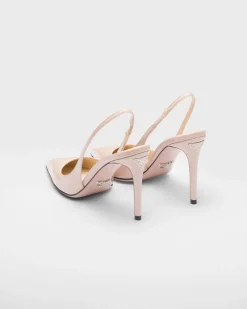 Mujer Prada ZAPATOS DE SALÓN Y BAILARINAS^Zapatos De Salón Destalonados De Charol