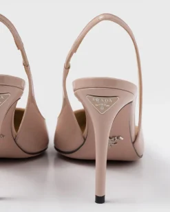 Mujer Prada ZAPATOS DE SALÓN Y BAILARINAS^Zapatos De Salón Destalonados De Charol