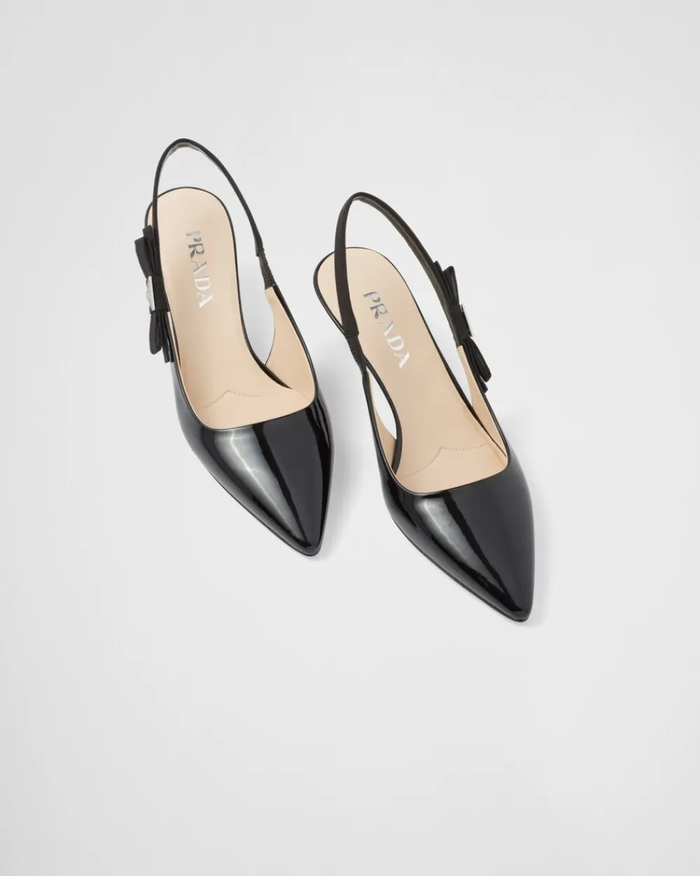 Mujer Prada ZAPATOS DE SALÓN Y BAILARINAS^Zapatos De Salón Destalonados De Charol