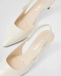 Mujer Prada ZAPATOS DE SALÓN Y BAILARINAS^Zapatos De Salón Destalonados De Charol