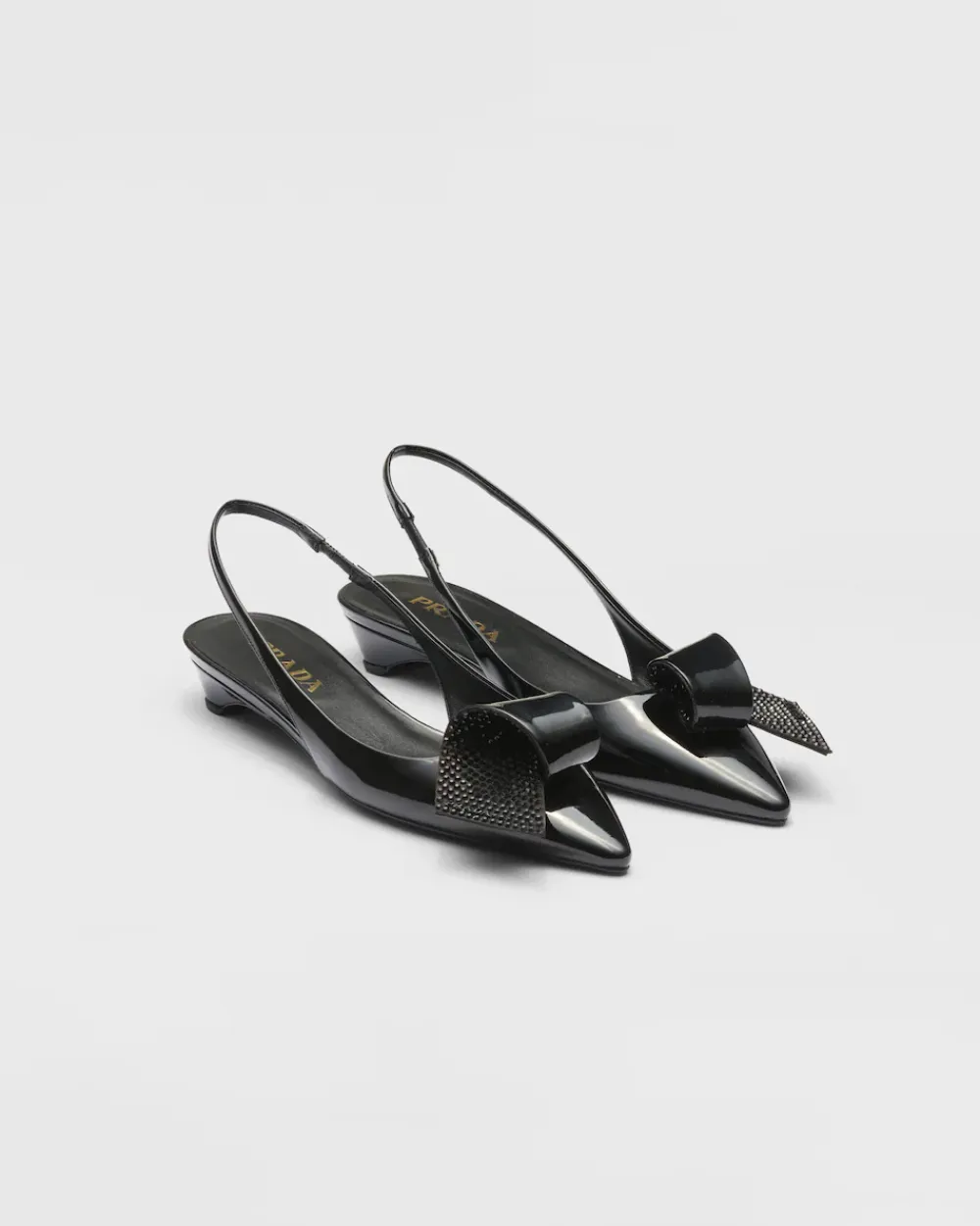 Mujer Prada ZAPATOS DE SALÓN Y BAILARINAS^Zapatos De Salón Destalonados De Charol