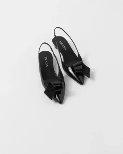 Mujer Prada ZAPATOS DE SALÓN Y BAILARINAS^Zapatos De Salón Destalonados De Charol