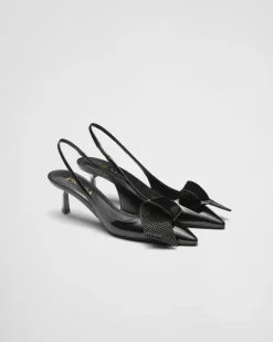 Mujer Prada ZAPATOS DE SALÓN Y BAILARINAS^Zapatos De Salón Destalonados De Charol