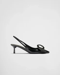 Mujer Prada ZAPATOS DE SALÓN Y BAILARINAS^Zapatos De Salón Destalonados De Charol