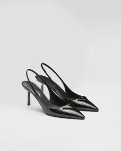 Mujer Prada ZAPATOS DE SALÓN Y BAILARINAS^Zapatos De Salón Destalonados De Charol