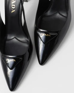 Mujer Prada ZAPATOS DE SALÓN Y BAILARINAS^Zapatos De Salón Destalonados De Charol