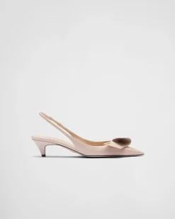 Mujer Prada ZAPATOS DE SALÓN Y BAILARINAS^Zapatos De Salón Destalonados De Piel Cepillada