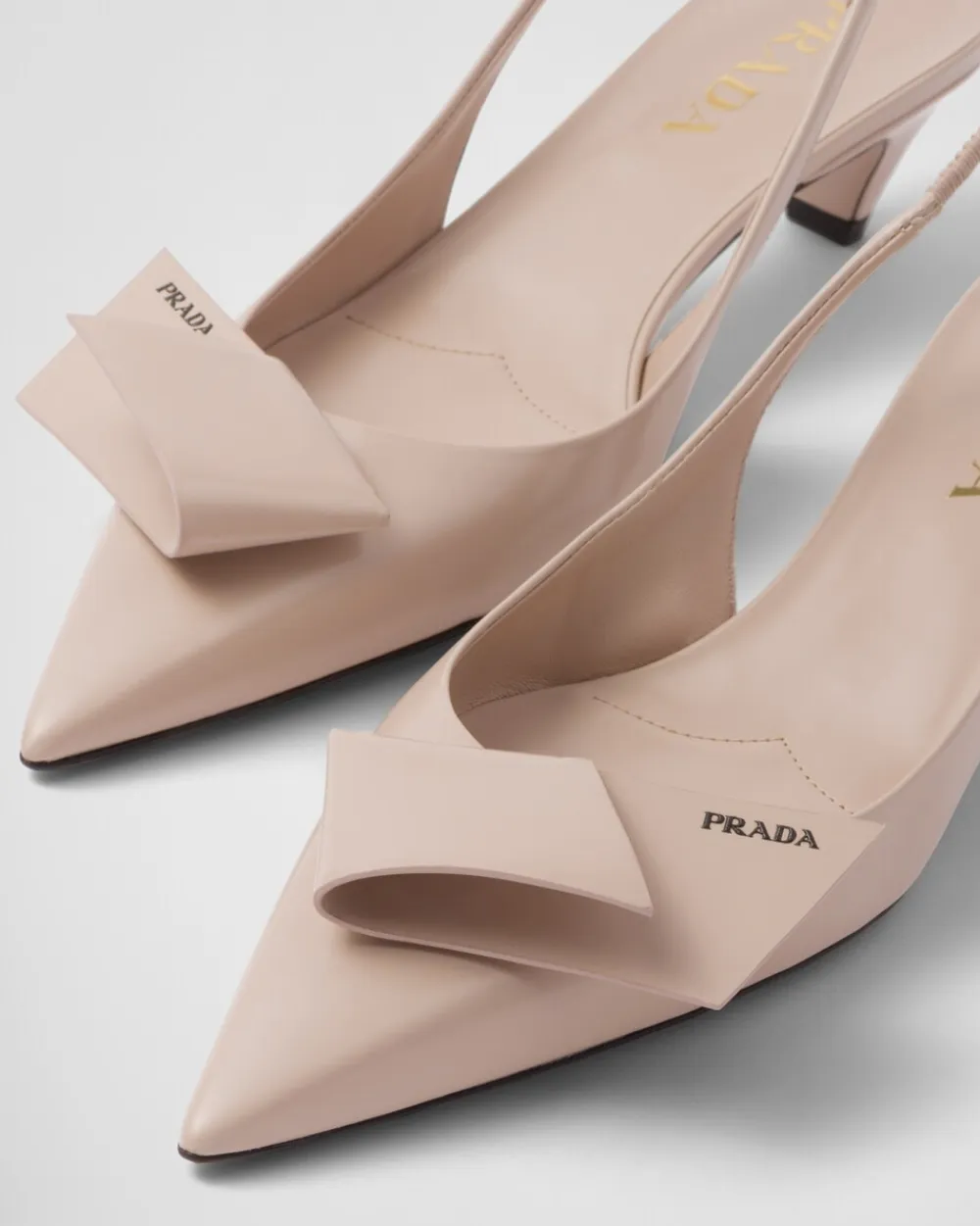 Mujer Prada ZAPATOS DE SALÓN Y BAILARINAS^Zapatos De Salón Destalonados De Piel Cepillada