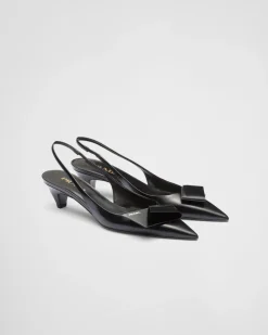 Mujer Prada ZAPATOS DE SALÓN Y BAILARINAS^Zapatos De Salón Destalonados De Piel Cepillada
