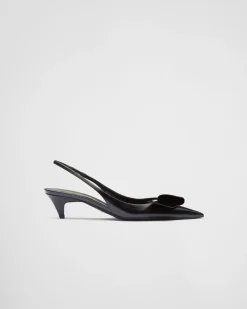 Mujer Prada ZAPATOS DE SALÓN Y BAILARINAS^Zapatos De Salón Destalonados De Piel Cepillada