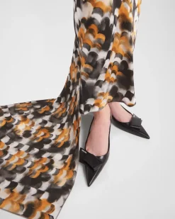 Mujer Prada ZAPATOS DE SALÓN Y BAILARINAS^Zapatos De Salón Destalonados De Piel Cepillada