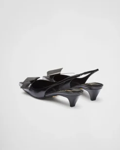 Mujer Prada ZAPATOS DE SALÓN Y BAILARINAS^Zapatos De Salón Destalonados De Piel Cepillada