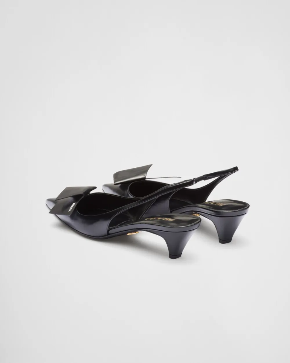 Mujer Prada ZAPATOS DE SALÓN Y BAILARINAS^Zapatos De Salón Destalonados De Piel Cepillada