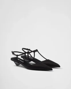 Mujer Prada ZAPATOS DE SALÓN Y BAILARINAS^Zapatos De Salón Destalonados De Satén