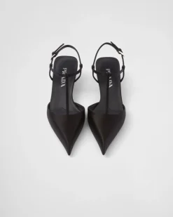 Mujer Prada ZAPATOS DE SALÓN Y BAILARINAS^Zapatos De Salón Destalonados De Satén