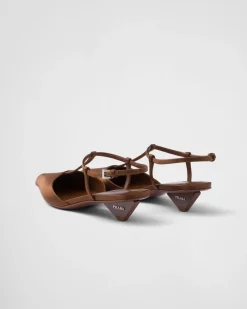Mujer Prada ZAPATOS DE SALÓN Y BAILARINAS^Zapatos De Salón Destalonados De Satén