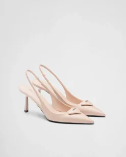 Mujer Prada ZAPATOS DE SALÓN Y BAILARINAS^Zapatos De Salón Slingbacks En Piel Cepillada