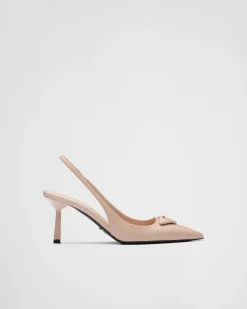 Mujer Prada ZAPATOS DE SALÓN Y BAILARINAS^Zapatos De Salón Slingbacks En Piel Cepillada