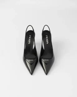 Mujer Prada ZAPATOS DE SALÓN Y BAILARINAS^Zapatos De Salón Slingbacks En Piel Cepillada