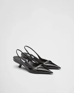 Mujer Prada ZAPATOS DE SALÓN Y BAILARINAS^Zapatos De Salón Slingbacks En Piel Cepillada