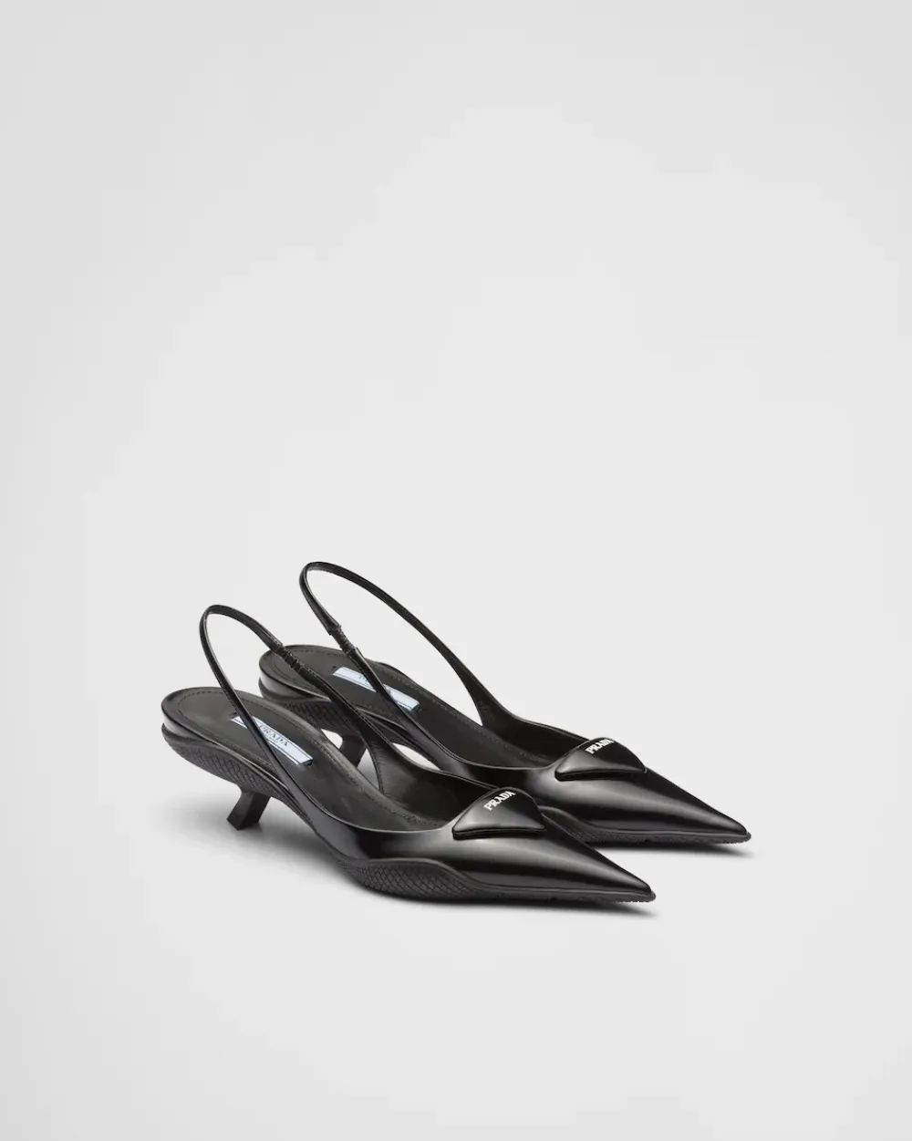 Mujer Prada ZAPATOS DE SALÓN Y BAILARINAS^Zapatos De Salón Slingbacks En Piel Cepillada