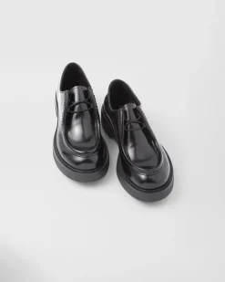 Hombre Prada ZAPATOS CON CORDONES^Zapatos Diapason Con Cordones De Piel Mate Y Cepillada