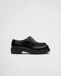 Hombre Prada ZAPATOS CON CORDONES^Zapatos Diapason Con Cordones De Piel Mate Y Cepillada