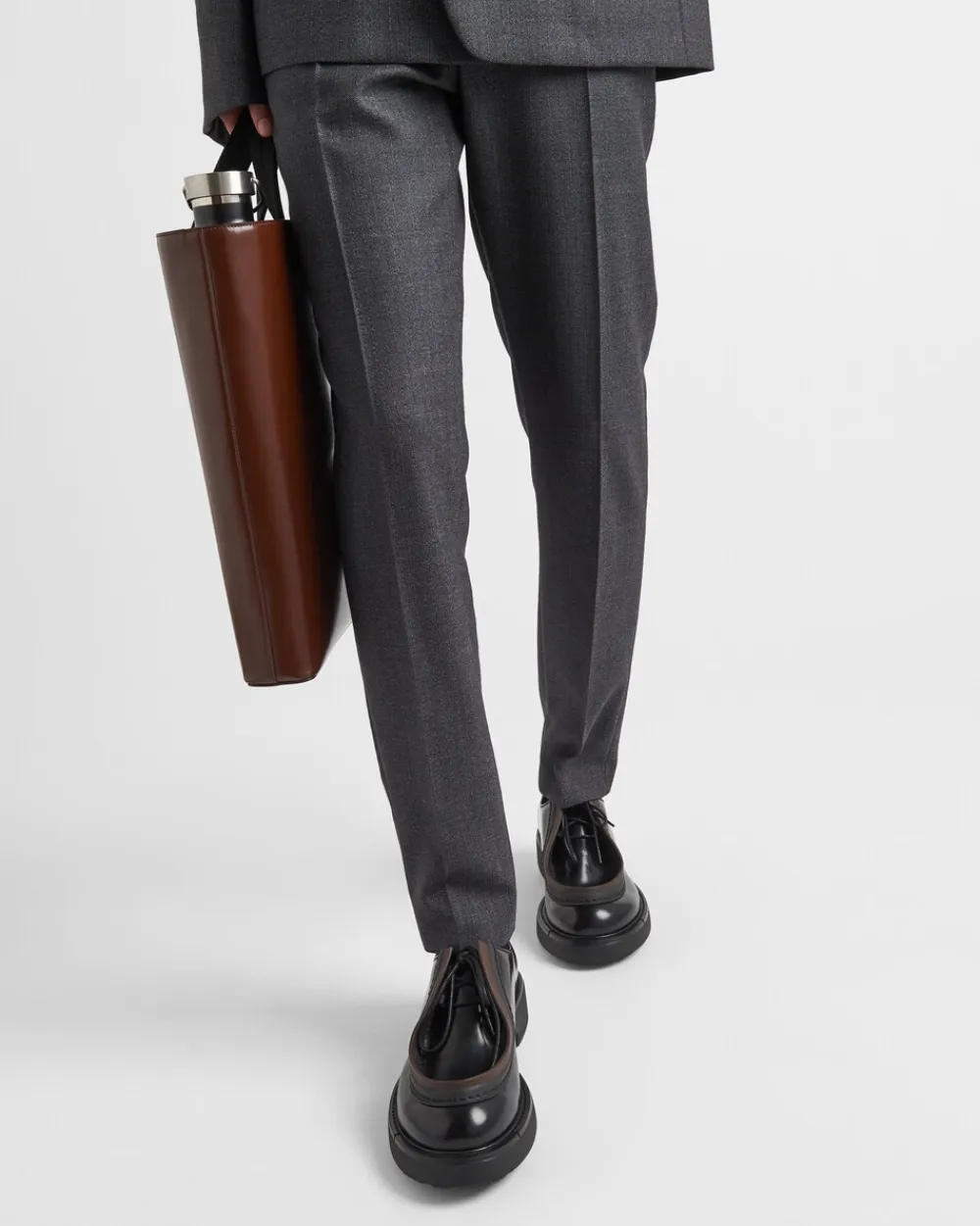 Hombre Prada ZAPATOS CON CORDONES^Zapatos Diapason Con Cordones De Piel Mate Y Cepillada