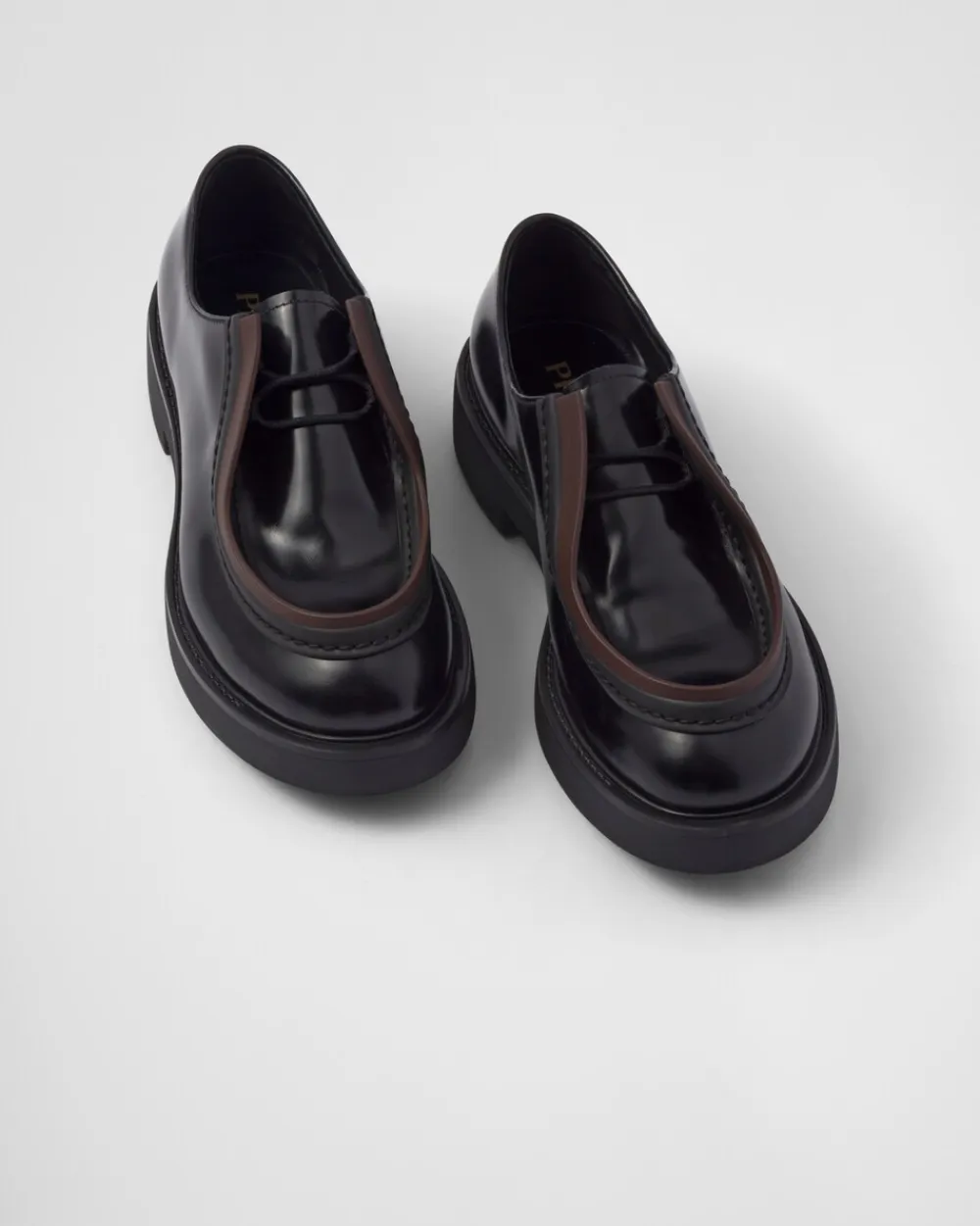 Hombre Prada ZAPATOS CON CORDONES^Zapatos Diapason Con Cordones De Piel Mate Y Cepillada