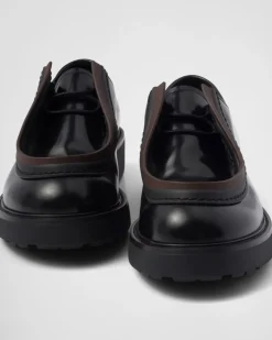 Hombre Prada ZAPATOS CON CORDONES^Zapatos Diapason Con Cordones De Piel Mate Y Cepillada