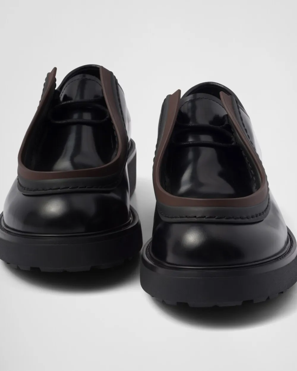 Hombre Prada ZAPATOS CON CORDONES^Zapatos Diapason Con Cordones De Piel Mate Y Cepillada
