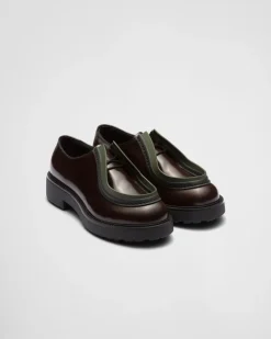 Hombre Prada ZAPATOS CON CORDONES^Zapatos Diapason Con Cordones De Piel Mate Y Cepillada