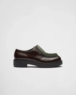 Hombre Prada ZAPATOS CON CORDONES^Zapatos Diapason Con Cordones De Piel Mate Y Cepillada