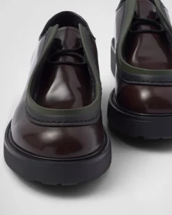Hombre Prada ZAPATOS CON CORDONES^Zapatos Diapason Con Cordones De Piel Mate Y Cepillada
