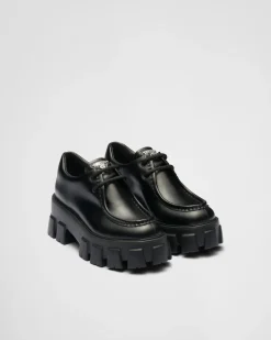 Mujer Prada ZAPATOS CON CORDONES^Zapatos Monolith De Piel Cepillada Y Cordones