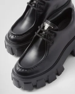 Mujer Prada ZAPATOS CON CORDONES^Zapatos Monolith De Piel Cepillada Y Cordones