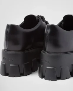 Mujer Prada ZAPATOS CON CORDONES^Zapatos Monolith De Piel Cepillada Y Cordones