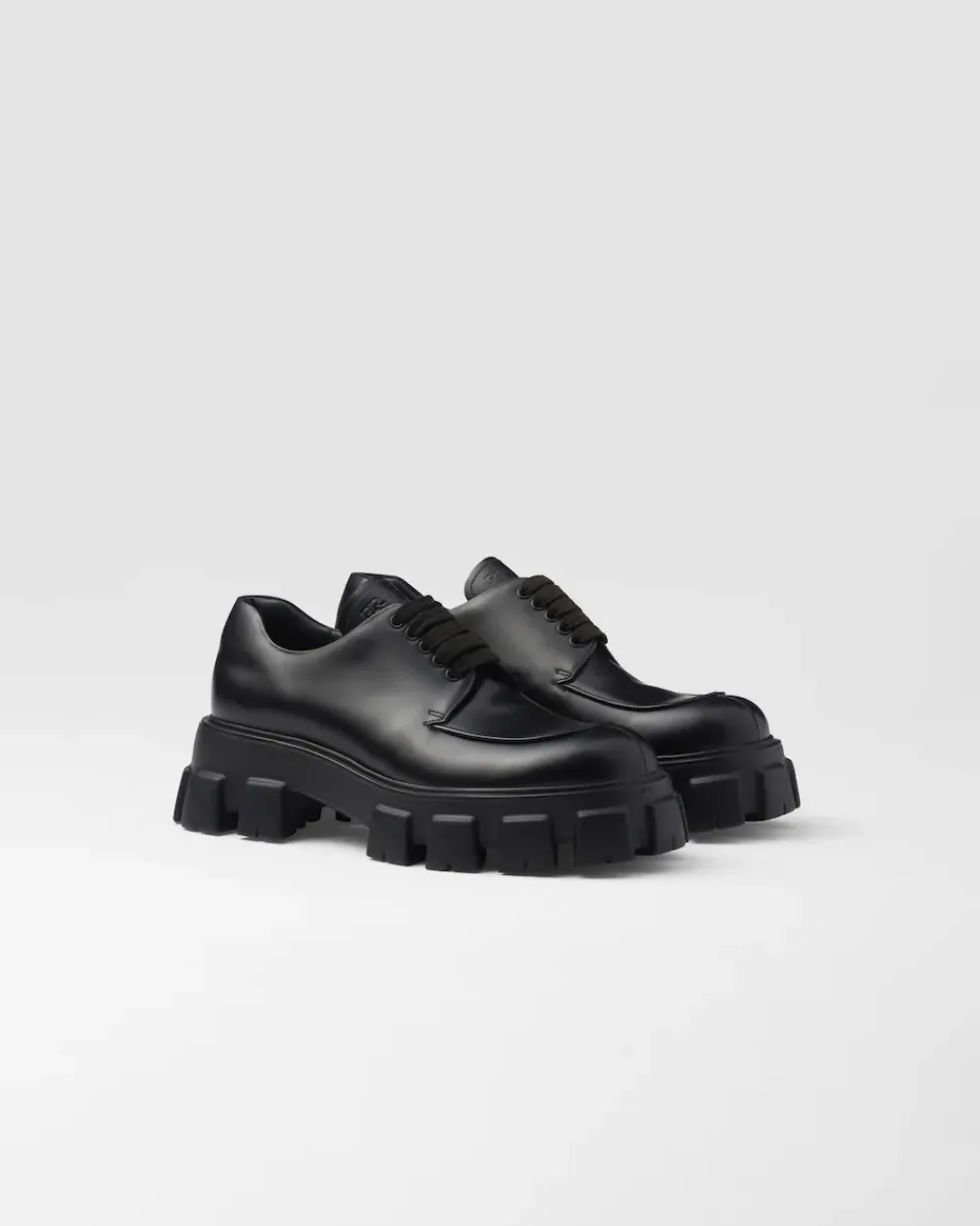 Hombre Prada ZAPATOS CON CORDONES^Zapatos Monolith En Piel Cepillada Y Cordones