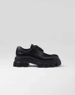 Hombre Prada ZAPATOS CON CORDONES^Zapatos Monolith En Piel Cepillada Y Cordones