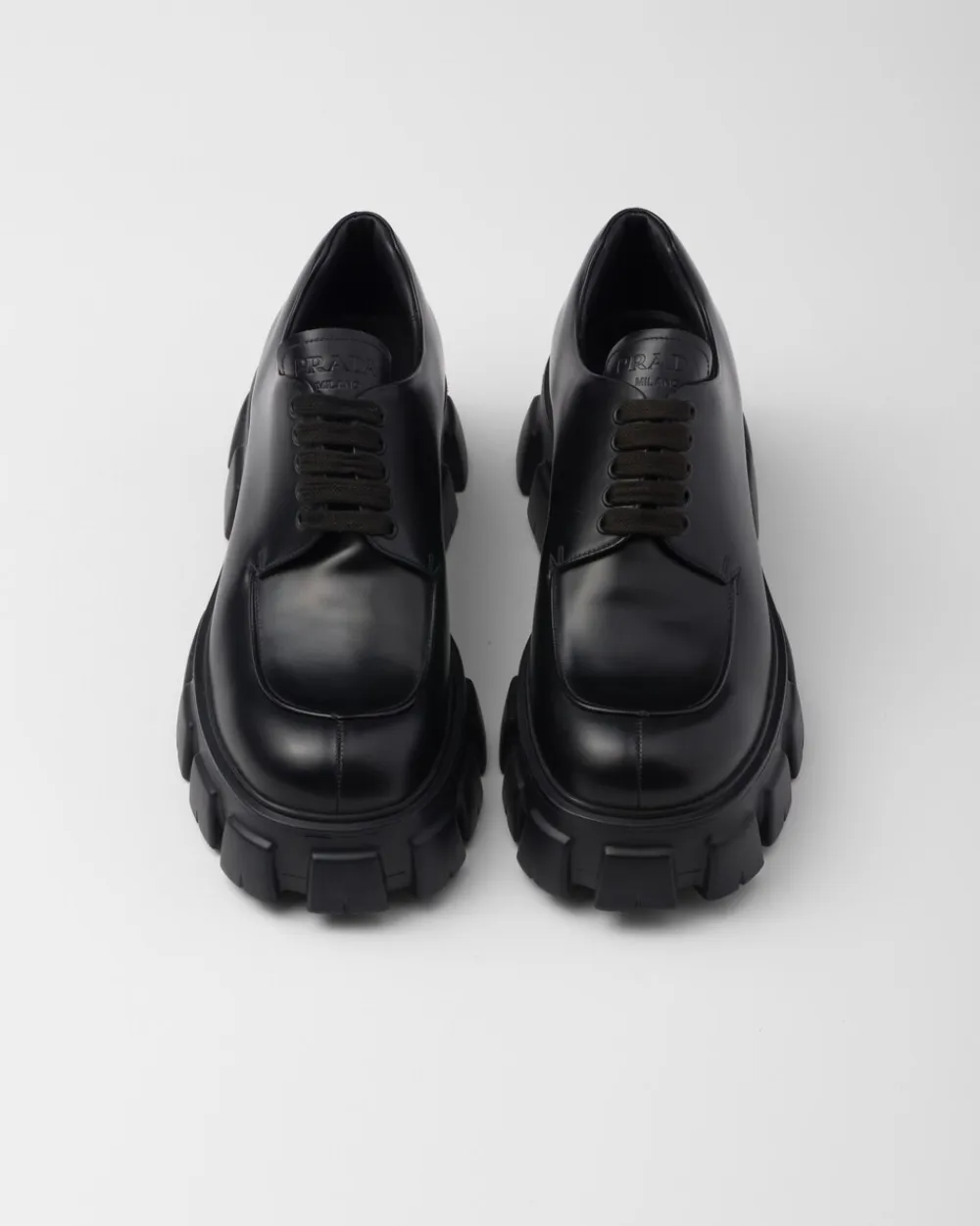 Hombre Prada ZAPATOS CON CORDONES^Zapatos Monolith En Piel Cepillada Y Cordones