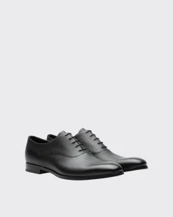 Hombre Prada ZAPATOS CON CORDONES^Zapatos Oxford De Suave Piel Saffiano