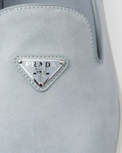 Hombre Prada MOCASINES^Zapatos Sin Cordones De Ante De Becerro