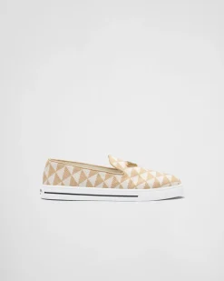Mujer Prada ZAPATILLAS DEPORTIVAS^Zapatos Sin Cordones De Tejido Bordado