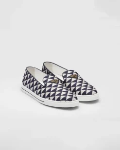 Hombre Prada MOCASINES^Zapatos Sin Cordones De Tejido Técnico