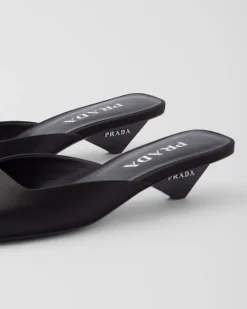 Mujer Prada PANTUFLAS Y CHINELAS^Zapatos Tipo Mules De Satén