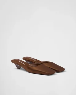 Mujer Prada PANTUFLAS Y CHINELAS^Zapatos Tipo Mules De Satén