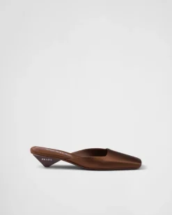 Mujer Prada PANTUFLAS Y CHINELAS^Zapatos Tipo Mules De Satén