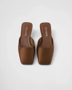 Mujer Prada PANTUFLAS Y CHINELAS^Zapatos Tipo Mules De Satén